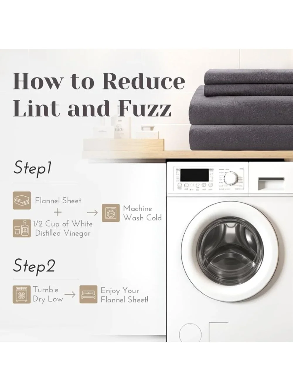 Ultra Soft Cotton Flannel Queen Sheet Set, 4-Piece Dark Grey Bedding, 14